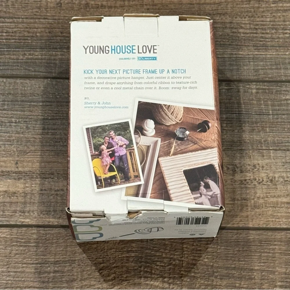 Young House Love Picture Hanger Hook White Finish New